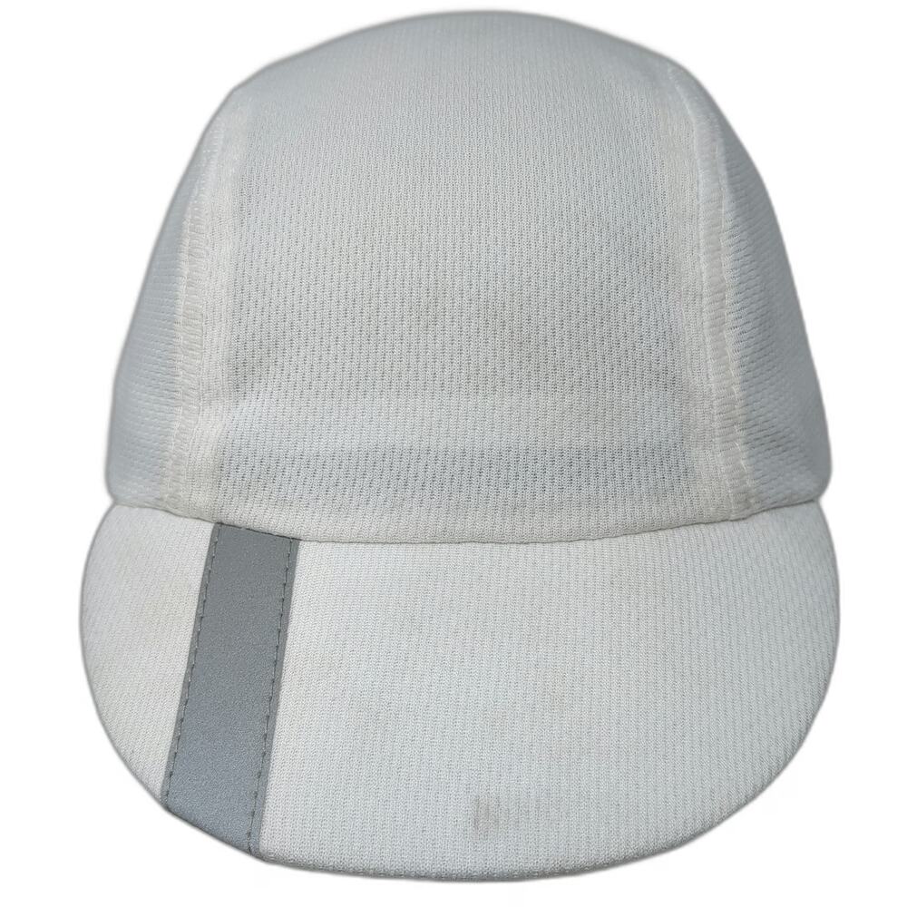 Headsweats Baseball Cap White One Size Reflective Stripe Coolmax Running Hat